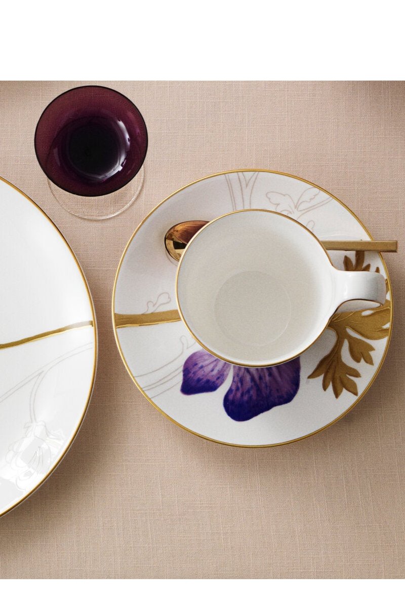 Flora højhankskop m/ underkop, Stedmoderblomst - 27 cl.